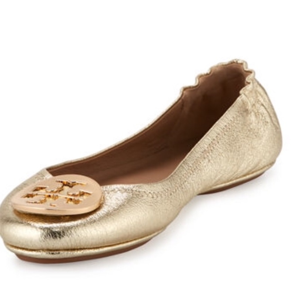 Gold Tory Burch flats